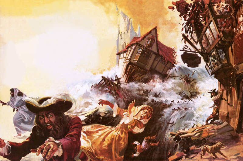 Port Royalin katoaminen vuonna 1692 tekijältä Andrew Howat