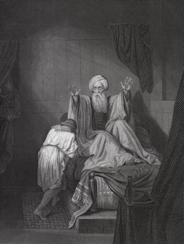 Iisak siunaa Jaakobin (kaiverrus) tekijältä Ange Louis (1815 72) (after) Janet