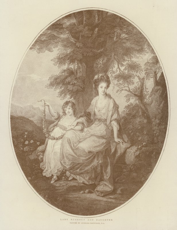 Lady Rushout ja tytär tekijältä Angelica Kauffmann