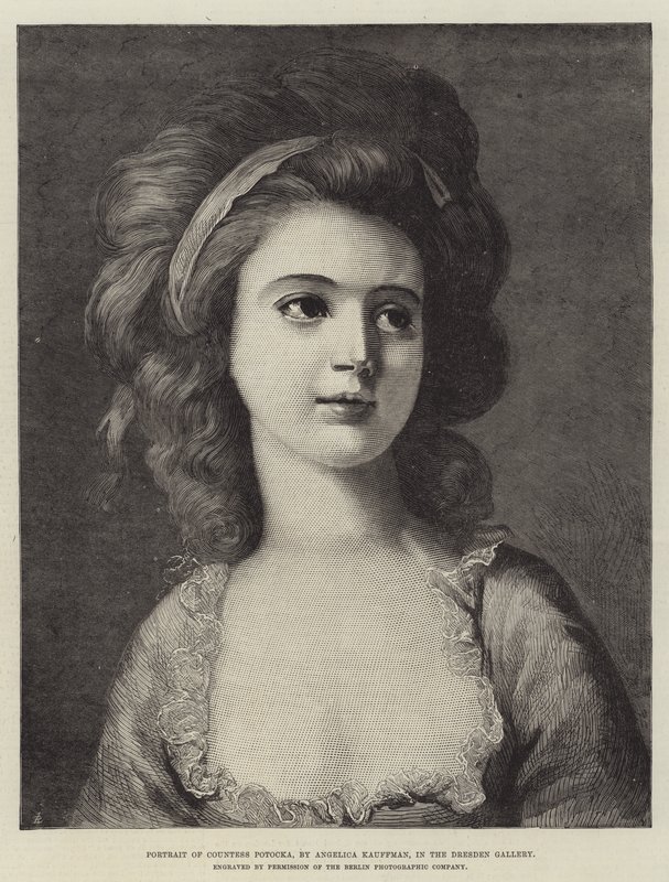 Kreivitär Potockan muotokuva Dresdenin galleriassa tekijältä Angelica Kauffmann