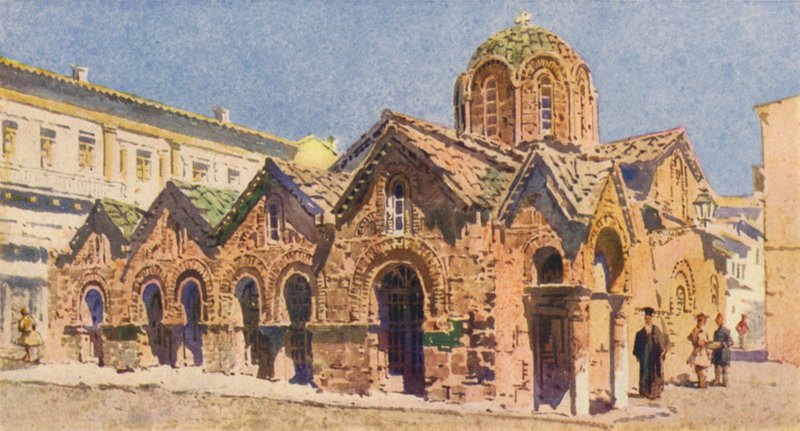 Panagia Kapnikarin kirkko, Ateena (musta lito) tekijältä Angelos Giallinos
