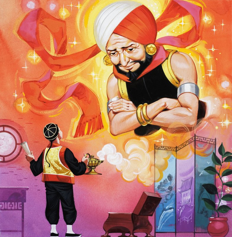 Aladdin ja hänen ihmeellinen lamppunsa tekijältä Angus McBride