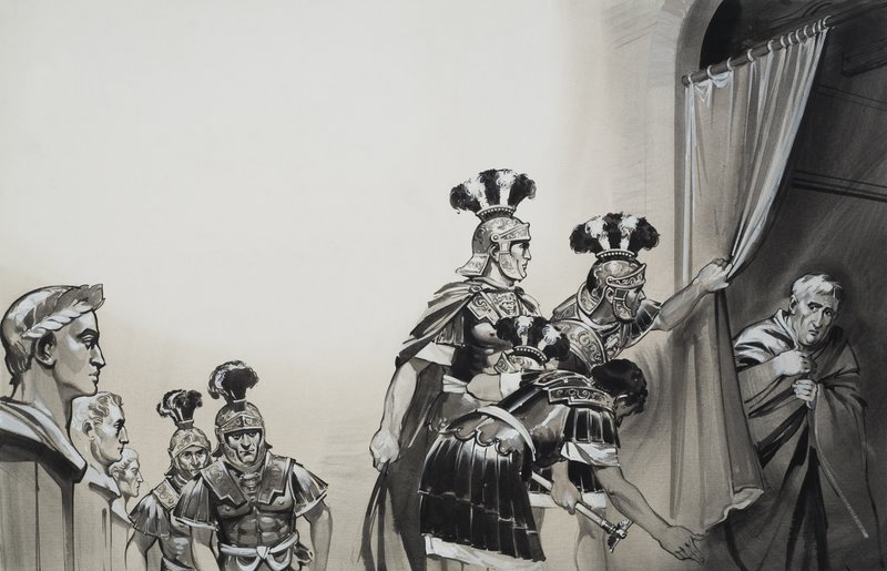Claudius (10 eKr-54 jKr) (guassi paperille) tekijältä Angus McBride