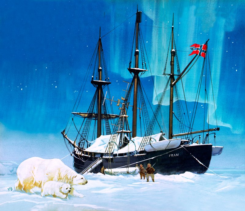 Fridtjof Nansen ja Fram-alus tekijältä Angus McBride