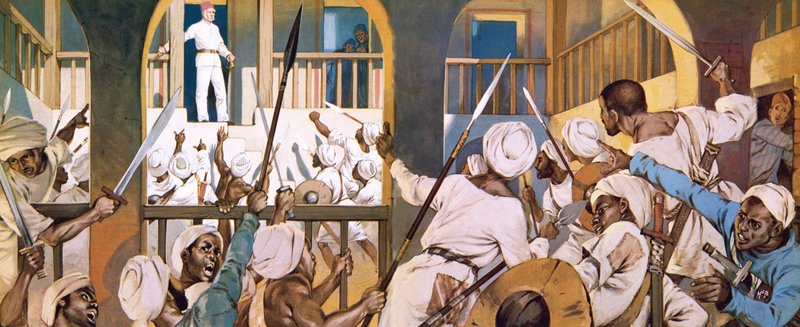 Kenraali Gordon kuolemaisillaan Khartumissa helmikuussa 1865. tekijältä Angus McBride