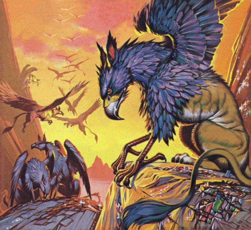 Gryphons (värilitografia) tekijältä Angus McBride