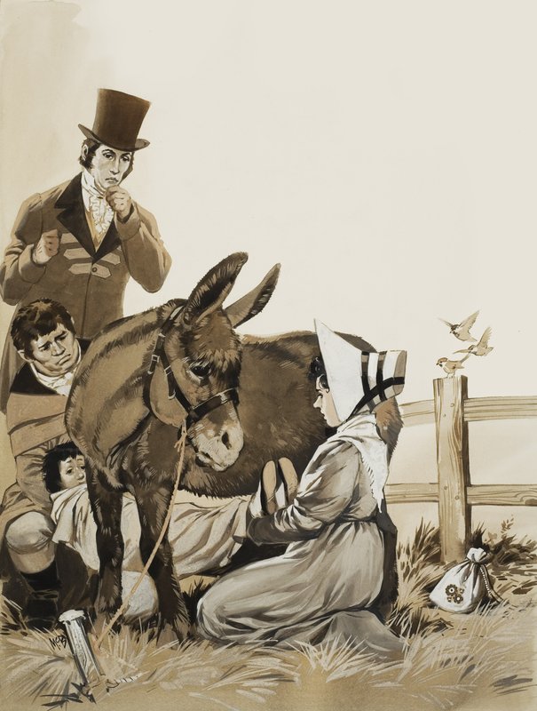 John Constable (1776-1837) ja A Remedy for Whooping Cough (guassi paperille). tekijältä Angus McBride