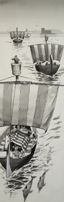 Foinikialaiset (guassi paperille) tekijältä Angus McBride