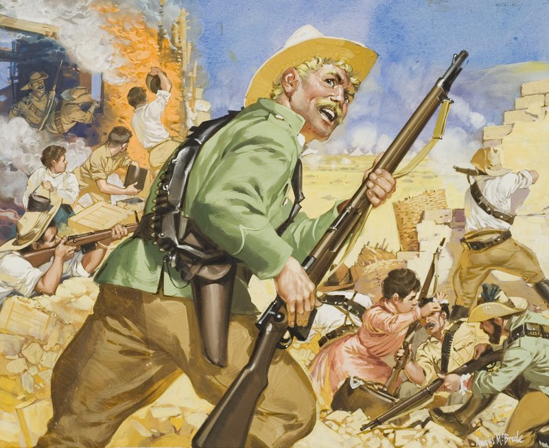 Mafekingin piiritys, vuodelta 1899-1900 (guassi paperille). tekijältä Angus McBride