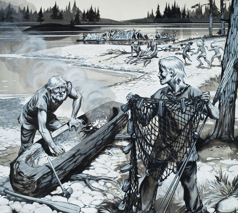 Skandinavian metsäkansa (guassi paperille) tekijältä Angus McBride