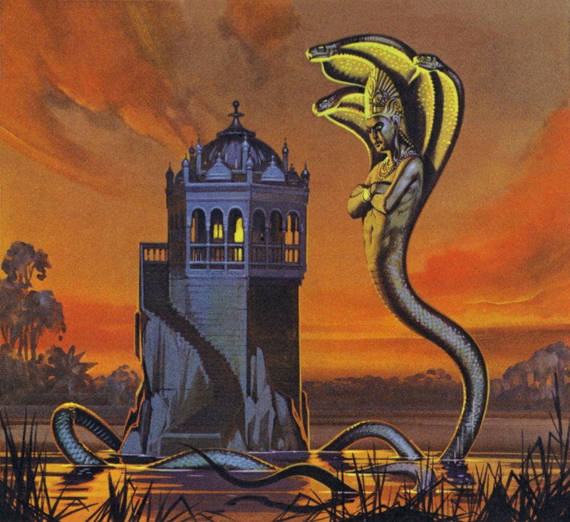 Naga-kuningas (värilitografia) tekijältä Angus McBride