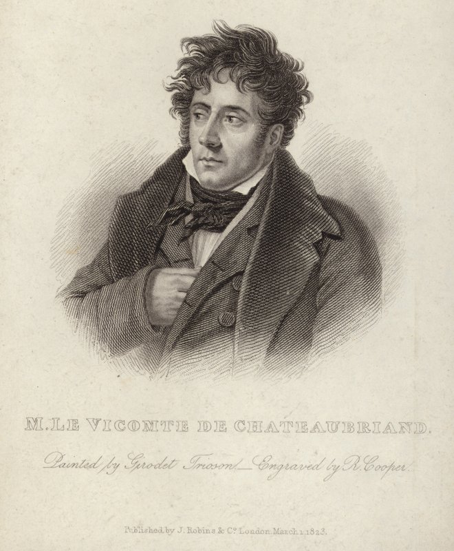 Chateaubriandin varakreivin muotokuva tekijältä Anne Louis Girodet de Roucy Trioson