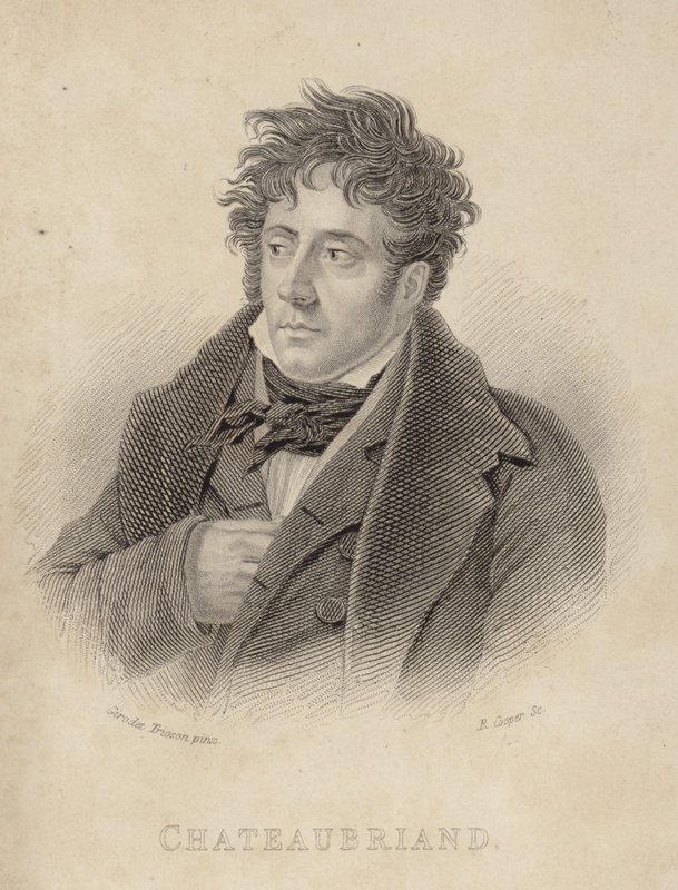 Viscount de Chateaubriandin muotokuva tekijältä Anne Louis Girodet de Roucy Trioson