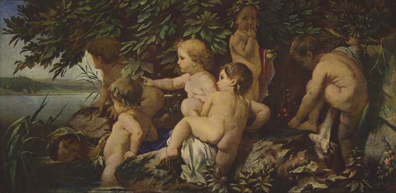 Uivia lapsia (öljymaalaus) tekijältä Anselm Feuerbach