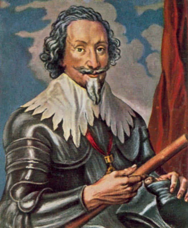Gottfried von Pappenheim, saksalainen kenraali kolmikymmenvuotisessa sodassa (värilitografia) tekijältä Anthony van (after) Dyck
