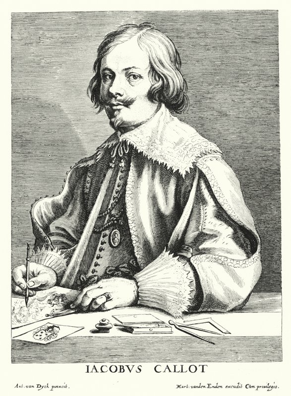 Jacques Callot, ranskalainen piirtäjä ja taidegraafikko (kaiverrus) tekijältä Anthony van (after) Dyck