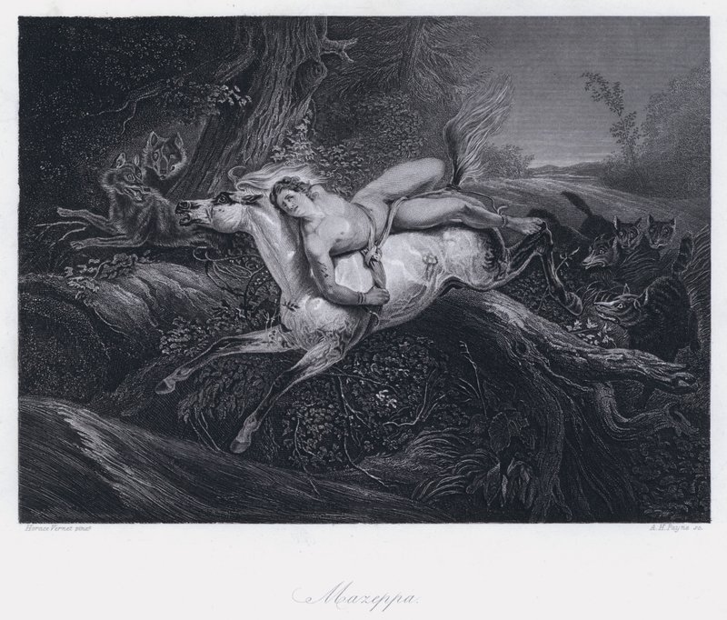 Mazeppa (kaiverrus) tekijältä Antoine Charles Horace Vernet