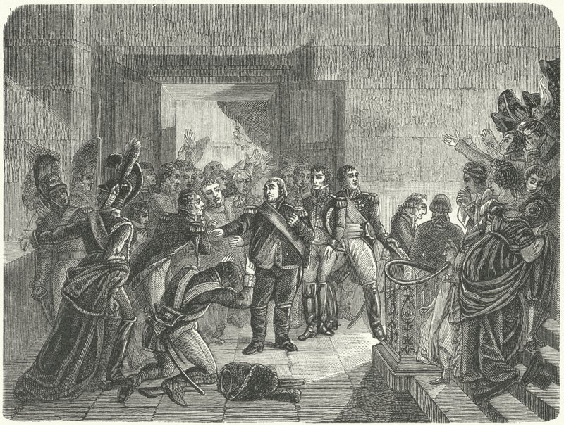 Ludvig XVIII poistui Tuileries