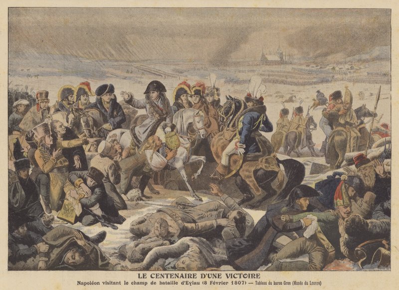 Napoleonon Eylaun taistelukenttä (8. helmikuuta 1807) tekijältä Antoine Jean after Gros