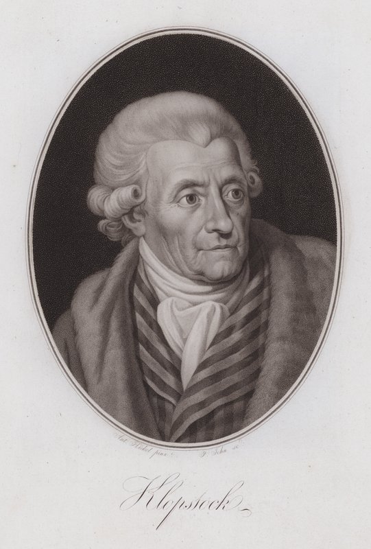 Friedrich Gottlieb Klopstock, saksalainen runoilija (kaiverrus) tekijältä Anton Hickel