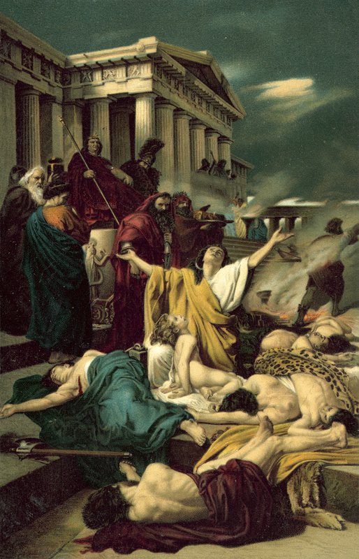 I Maccabei (Seitsemän Makkabeuksen marttyyrikuolema) (chromolitho) tekijältä Antonio Ciseri