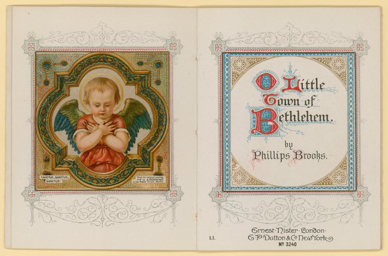 Kuvitus O Little Town of Bethlehem (chromolitho) tekijältä Archibald Henning