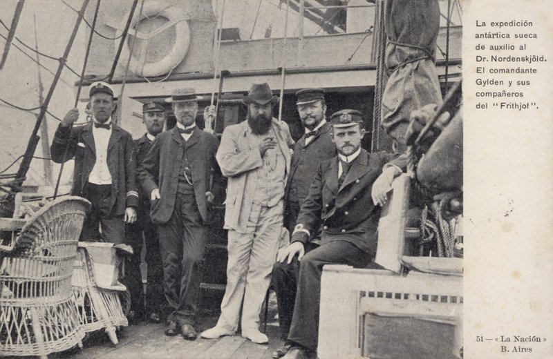 Ruotsalainen tehtävä Otto Nordenskjoldin Etelämanner-retkikunnan haaksirikkoutuneiden jäsenten pelastamiseksi, noin 1904. tekijältä Argentinian Photographer