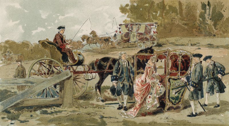 Fliguette ja sedan-tuoli, Itävallan Alankomaat, 1700-luku tekijältä Armand Jean Heins