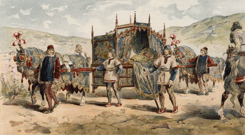 Chatelainen pentue, Burgundin herttuoiden aika, 1400-luku tekijältä Armand Jean Heins
