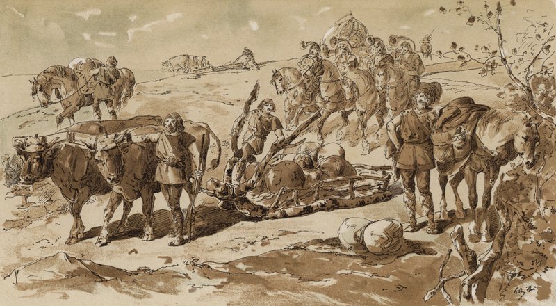 Härkävetoiset reki- ja laumahevoset primitiivisinä aikoina tekijältä Armand Jean Heins