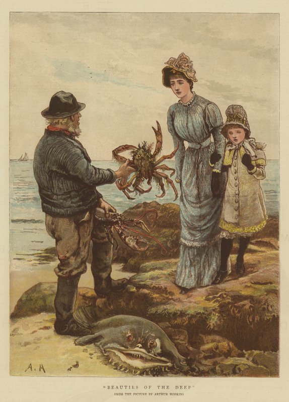 Syvyyden kaunottaret (chromolitho) tekijältä Arthur Hopkins