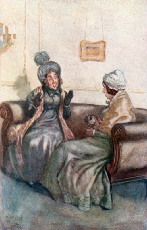 Kuvitus Jane Austenin Northanger Abbey -teokseen tekijältä Arthur Wallis Mills