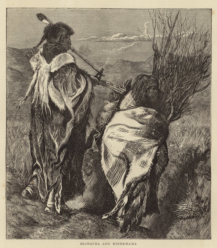 Hiawatha ja Minne-Ha-Ha (kaiverrus) tekijältä Arthur Boyd (after) Houghton