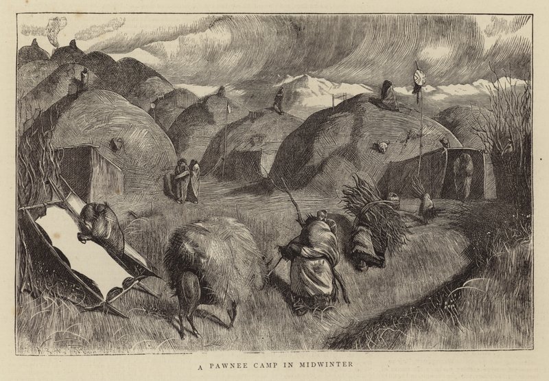 Pawnee-leiri keskitalvella tekijältä Arthur Boyd Houghton