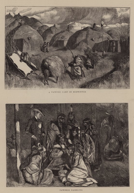 Pawnee-leiri keskitalvella tekijältä Arthur Boyd Houghton