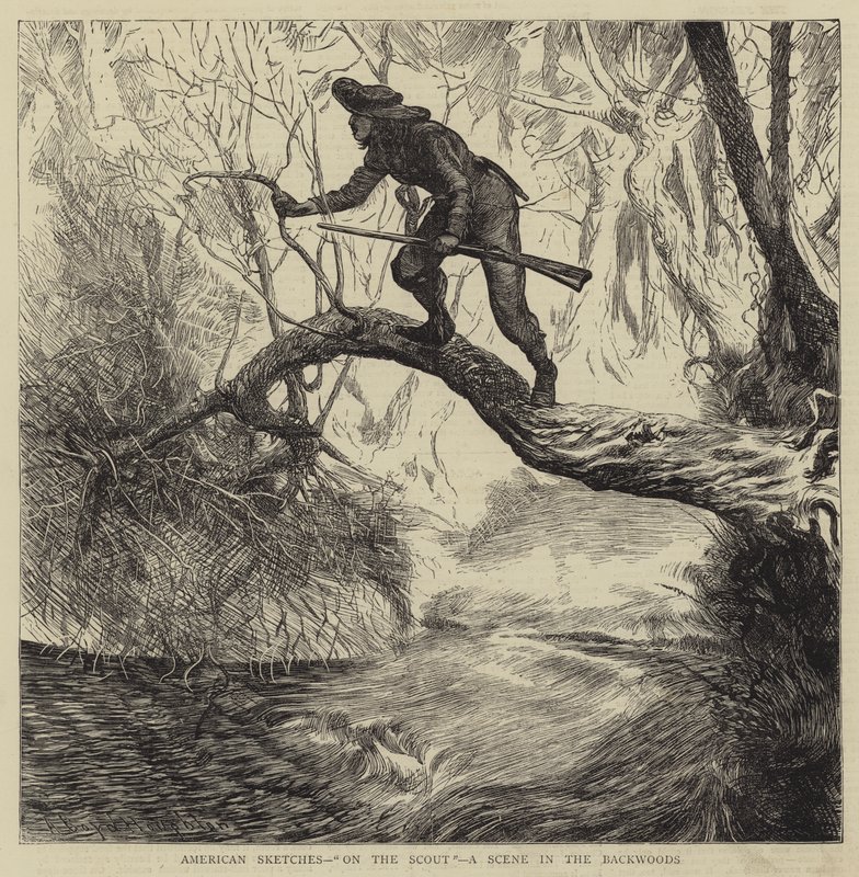 American Sketches, Partiolaista, kohtaus takapihalla tekijältä Arthur Boyd Houghton