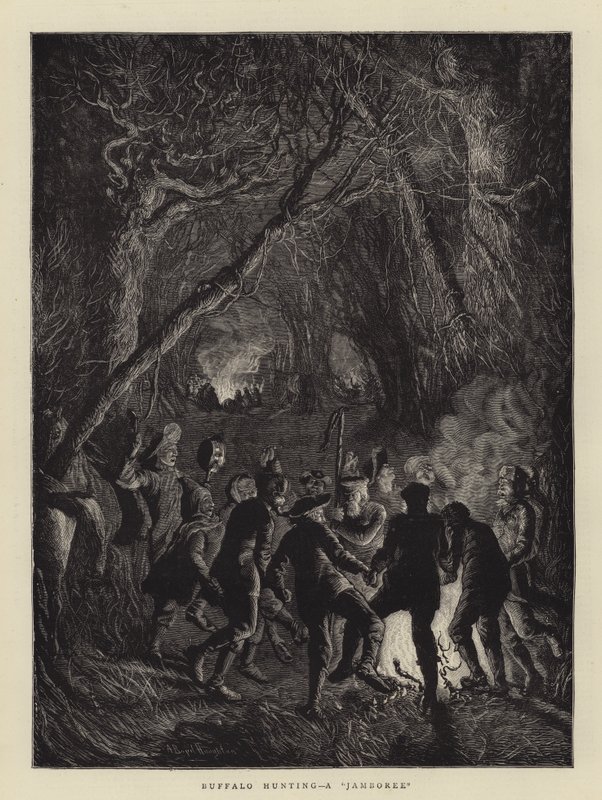 Puhvelinmetsästys, jamboree tekijältä Arthur Boyd Houghton