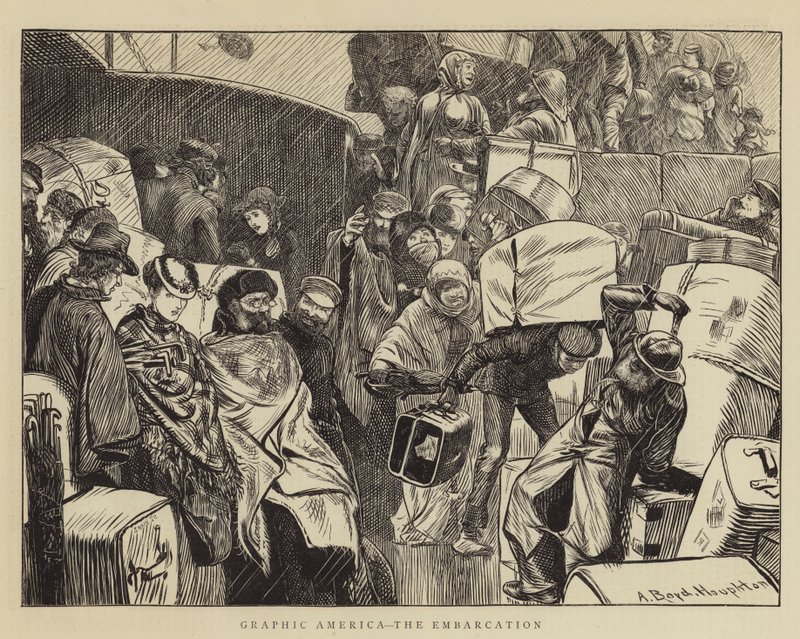 Graafinen America, the Embarkation tekijältä Arthur Boyd Houghton