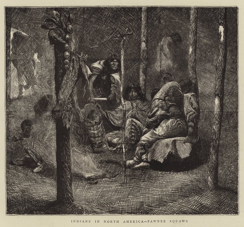 Intiaanit Pohjois-Amerikassa, Pawnee Squaws tekijältä Arthur Boyd Houghton