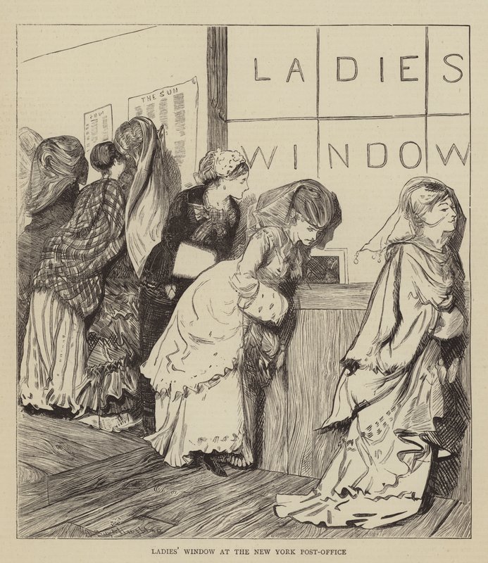Naisten ikkuna New Yorkin postitoimistossa tekijältä Arthur Boyd Houghton