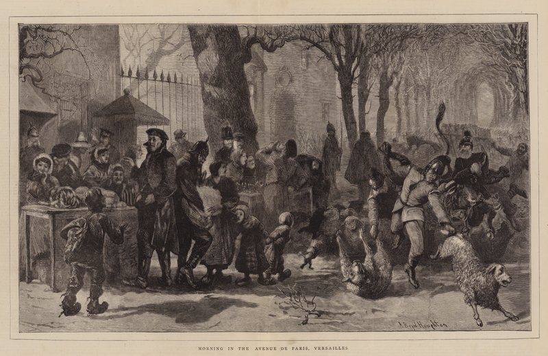 Aamu Avenue de Paris -kadulla, Versailles tekijältä Arthur Boyd Houghton