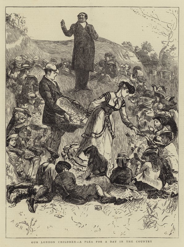 Lontoon lapsemme, pyyntö päivälle maalla tekijältä Arthur Boyd Houghton