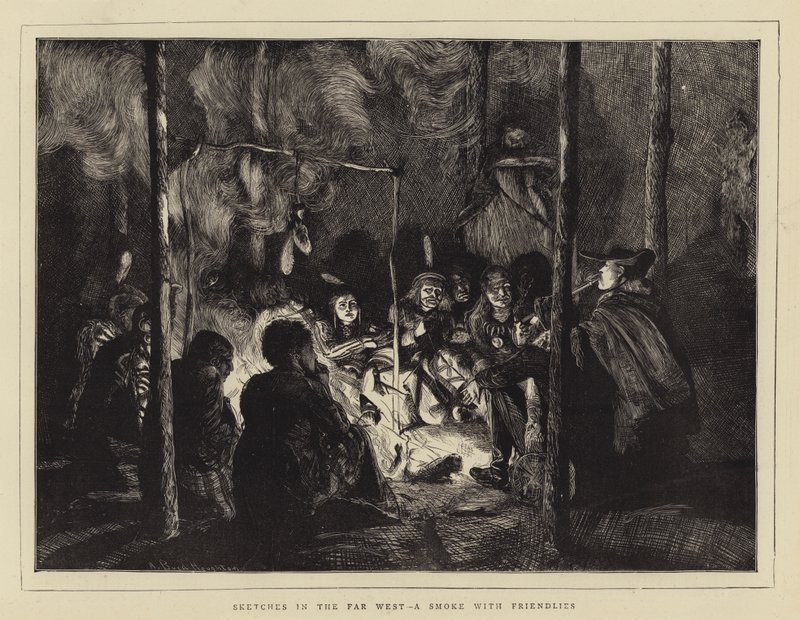 Sketches in the Far West, Smoke with Friends tekijältä Arthur Boyd Houghton