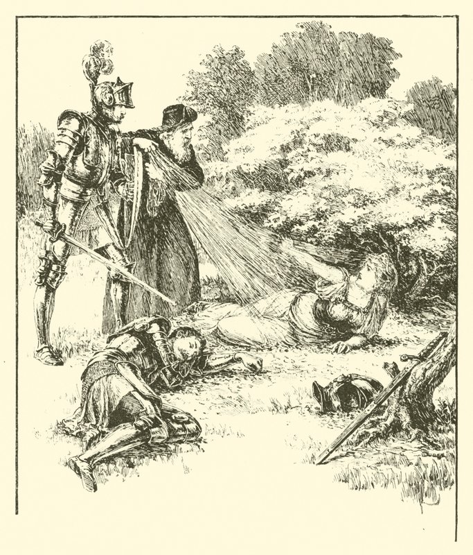 Sir Guyon, The Bower Of Bliss (kaiverrus) tekijältä Arthur George Walker