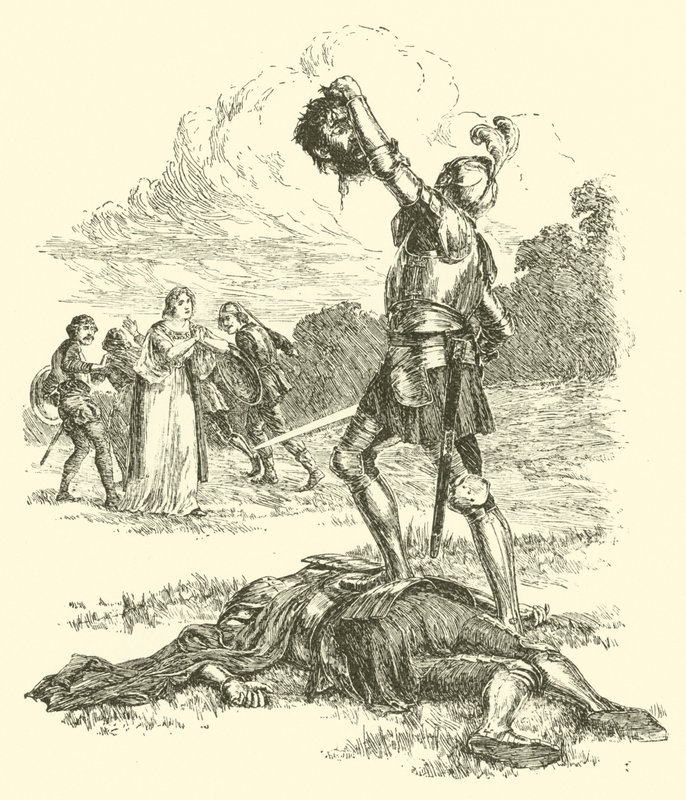 Sir Artegallin seikkailut, Tyrant Grantorto (kaiverrus) tekijältä Arthur George Walker