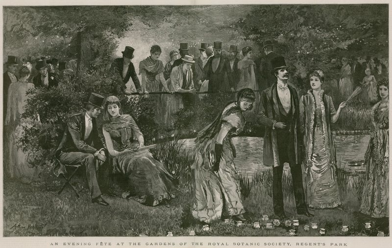 Iltajuhla Royal Botanic Societyn puutarhassa Regent