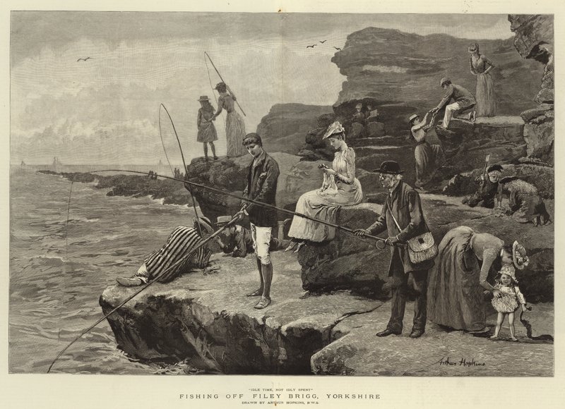 Kalastetaan Filey Briggillä, Yorkshiressa tekijältä Arthur Hopkins