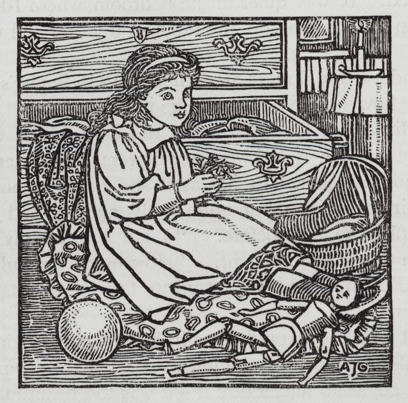 Hans Christian Andersen: Pikku Idan kukat (litho) tekijältä Arthur Joseph Gaskin