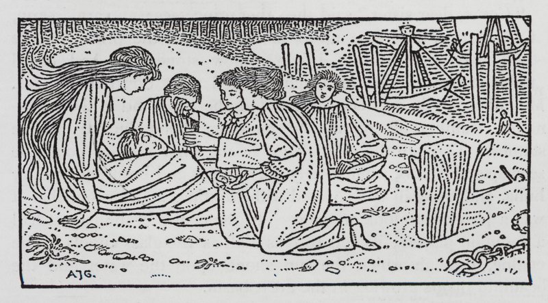 Hans Christian Andersen: Pieni merenneito (litho) tekijältä Arthur Joseph Gaskin