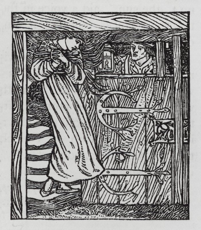 Hans Christian Andersen: Prinsessa ja herne (litho) tekijältä Arthur Joseph Gaskin